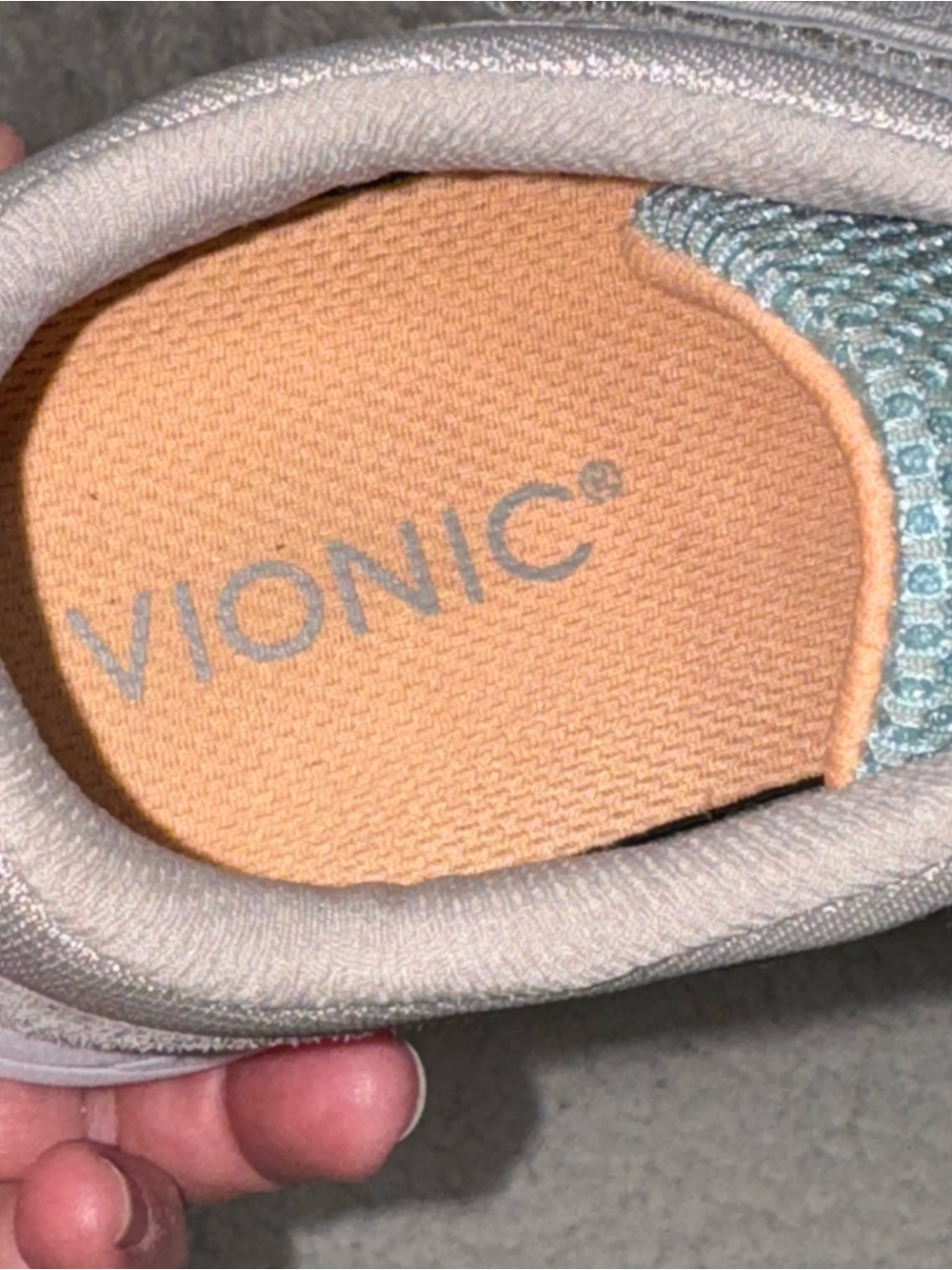 Vionic Brisk Ema Slip On Walking Sneakers Gray Aqua Women’s Sz 7.5 - Picture 8 of 10